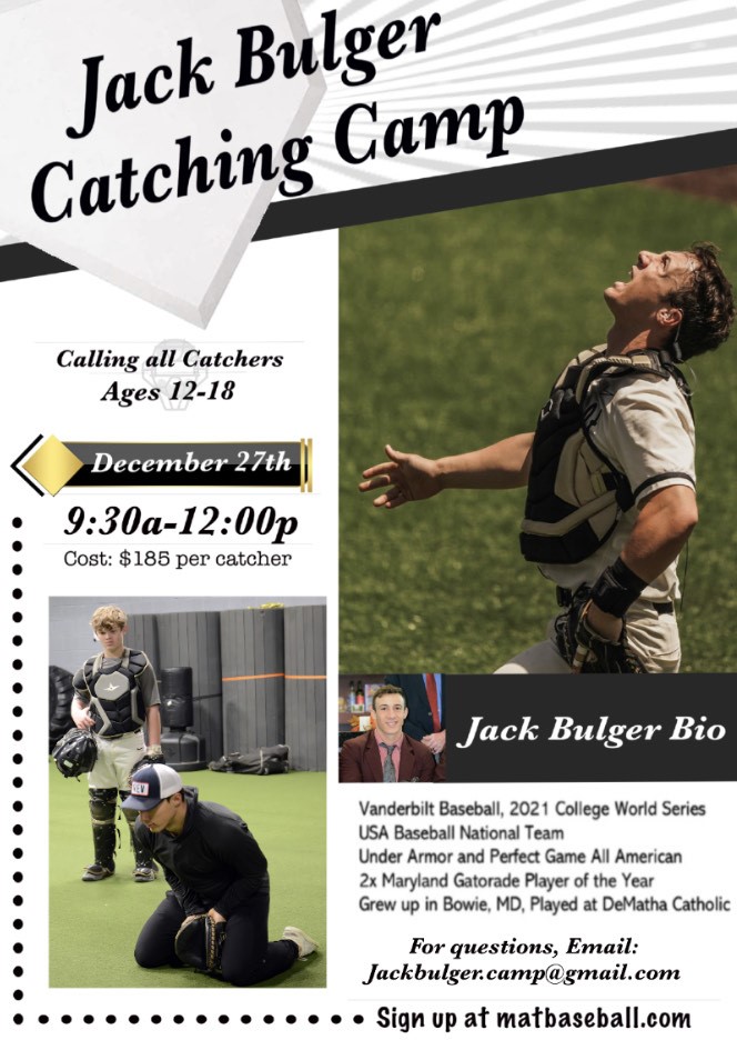 JACK BULGER CATCHERS CAMPCamps & Clinics