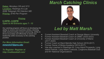 March Catching Clinic